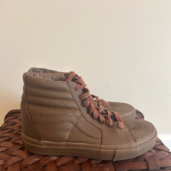 Opening Ceremony X Vans Sk8-Hi Leather Mono Bison Sneakers M-6.5/W-8 - Picture 1 of 9